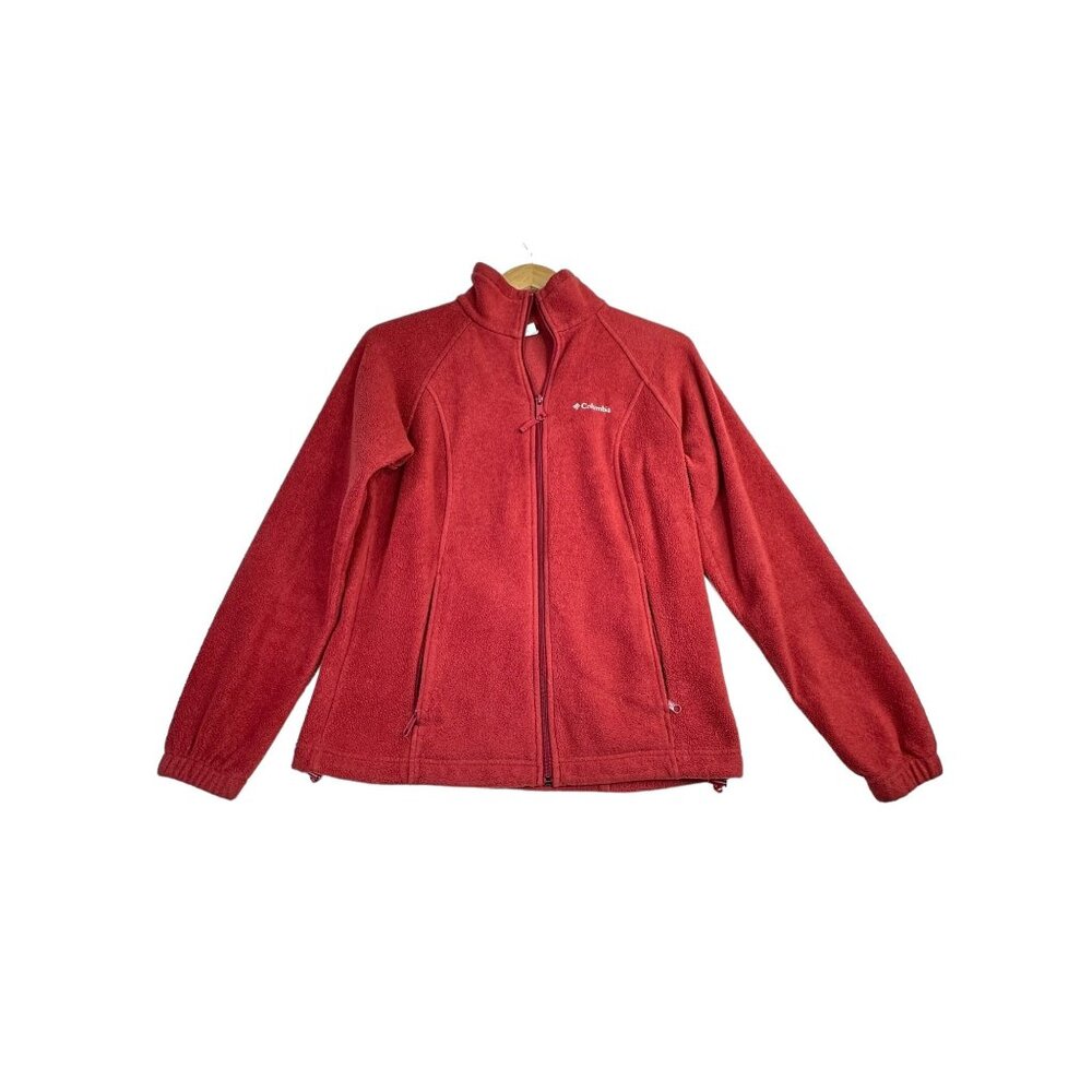 Columbia Full Zip Fleece Sweater size Medium‎ Red